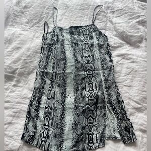 Motel snake print mini dress